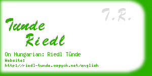 tunde riedl business card